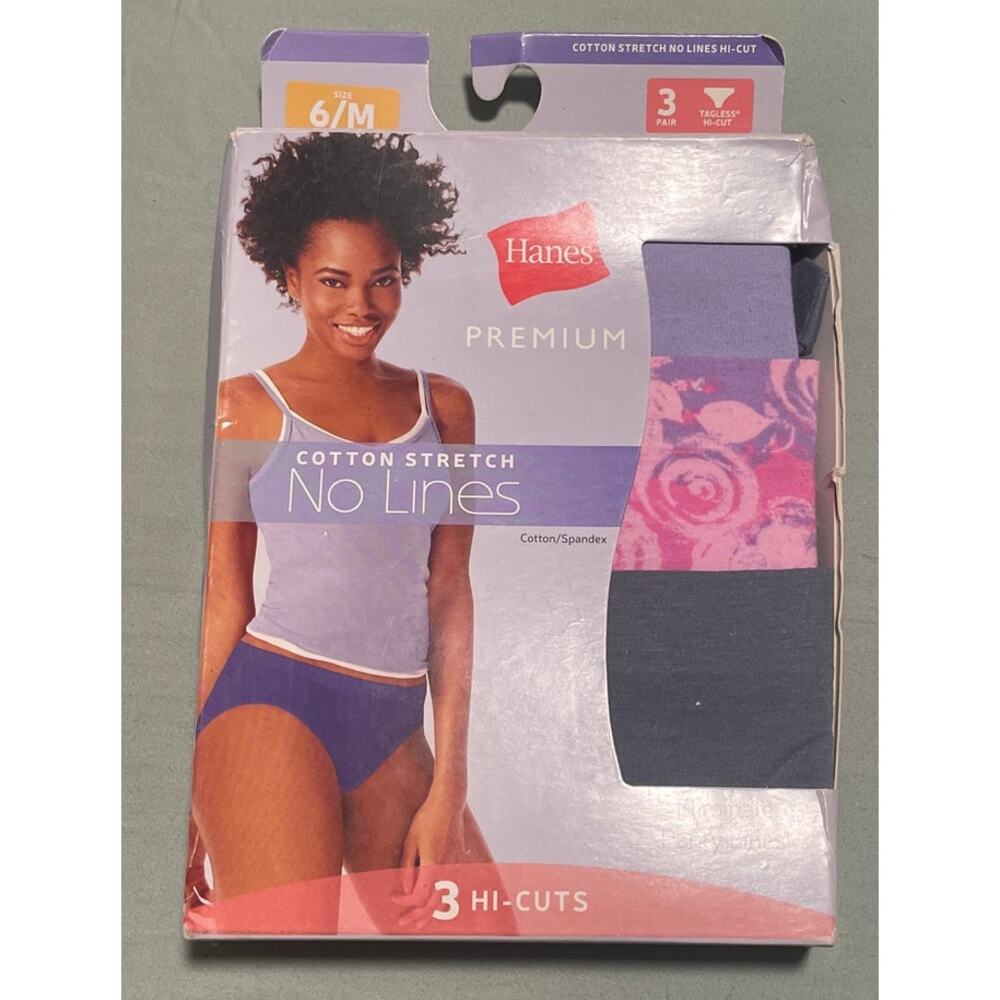 Hanes Premium Cotton Stretch No Lines. 3 Hi-Cuts